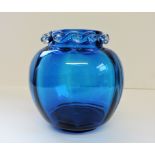 Aqua Blue Venetian Murano Art Glass Vase