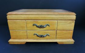 Solid Wood Velvet Lined Jewellery Box