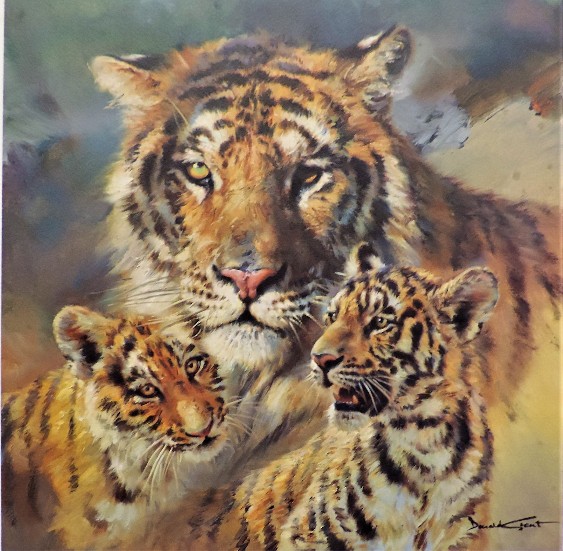 Limited Edition Signed Print 'Bengal Tiger & Cubs' by Donald Grant - Image 2 of 4