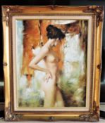 Original Oil Painting 'Nude Beauty' Signed by Artist