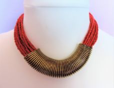 Vintage Coral Bead Necklace