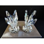 Gianfranco Ranoldi Crystal Butterfly Figurines Boxed