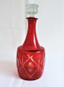 Antique Bohemian Crystal Decanter