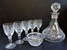 Crystal Decanter Drinks Set Port/Sherry