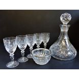 Crystal Decanter Drinks Set Port/Sherry