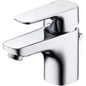 (AQ21) Arsuz 1 lever Chrome-plated Contemporary Basin Mono mixer Tap. This traditional style ch...