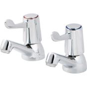 (J5) Netley Basin Pillar Tap. This traditional style chrome basin tap from the Netley collectio...