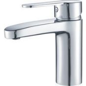 (J4) Arsuz 1 lever Chrome-plated Contemporary Basin Mono mixer Tap. This traditional style chro...