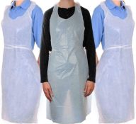 10 boxes x disposable aprons 600 plastic polythene eco flat waterproof