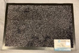12 x my home grey microfibre doormats, 40cm x 60cm