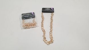 192 x brand new purple ivy heavy gold coloured chain