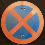 Vintage Retro Metal No Stopping Clear Way Road Sign