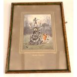 Vintage Peter Pan Print Framed Titled Peter's Friends