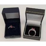 Vintage Jewellery 9ct White Gold Ring & Silver Ring Boxed