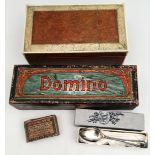 Antique Wooden Box Dominos Etc