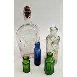 Antique 5 Assorted Collectable Bottles Includes Yates Wine Lodge