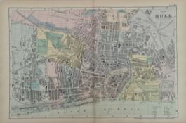 Antique Map Plan of Hull 1899 G. W Bacon & Co.