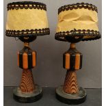 Antique Vintage Table Lights Ethnic Caricatures