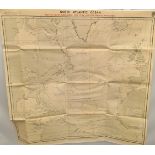 WWII Military British Naval North Atlantic Canvas Map
