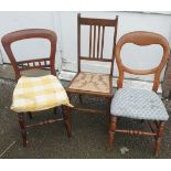 Antique 3 x Chairs Various Shapes