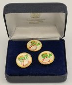 Vintage Frog Cuff Links & Tie Pin Boxed