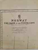 WWII Military British Naval Norway The Naze to the North Cape Map