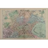Antique Map Plan of Edinburgh 1899 G. W Bacon & Co.