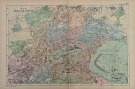 Antique Map Plan of Edinburgh 1899 G. W Bacon & Co.
