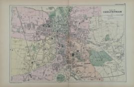 Antique Map Plan of Cheltenham 1899 G. W Bacon & Co.