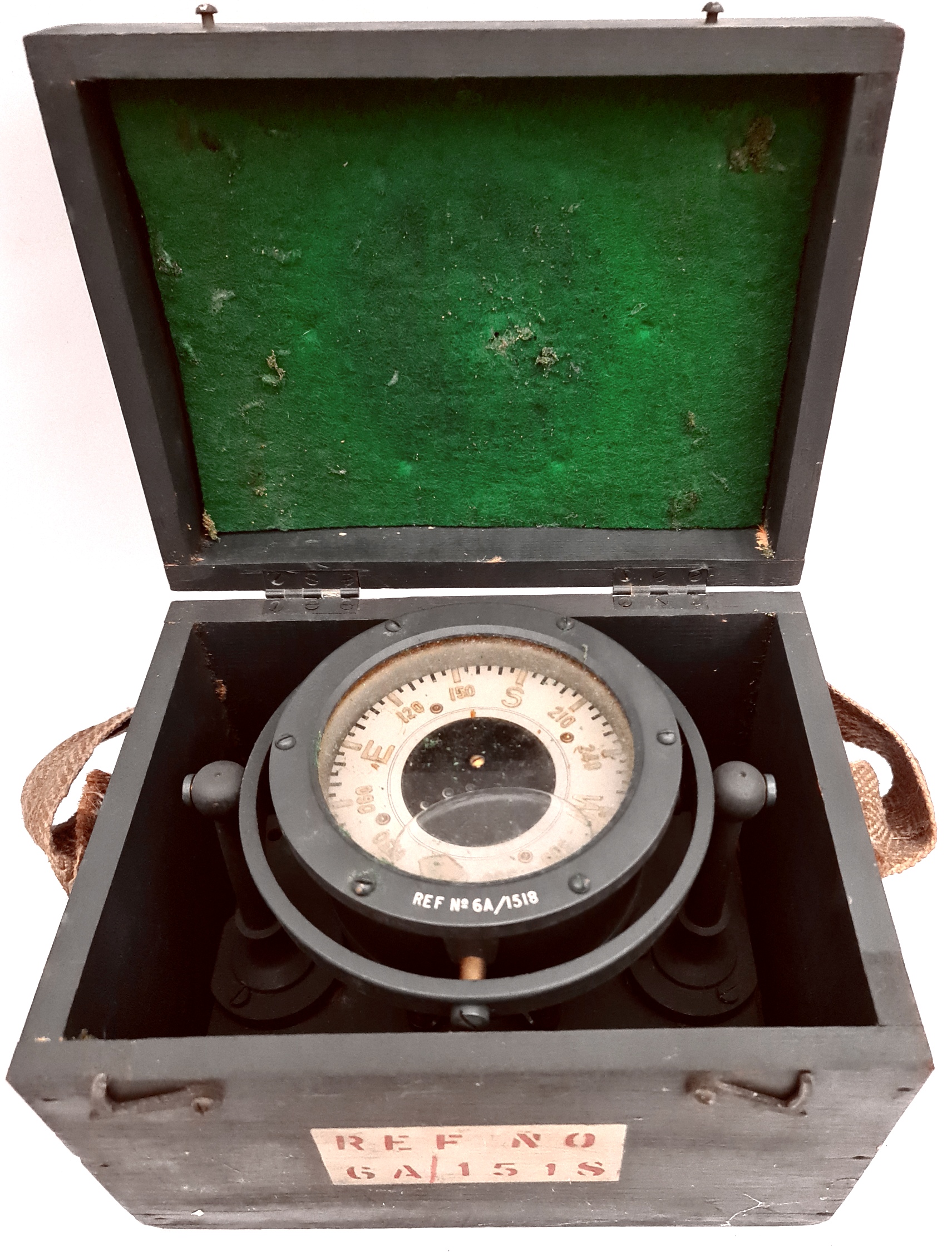 WWII British Navy Ships Liquid Gimbal Compass in Original Box