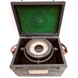 WWII British Navy Ships Liquid Gimbal Compass in Original Box