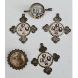 Antique Jewellery Includes Swivel Brooch & Commemorative Medallions