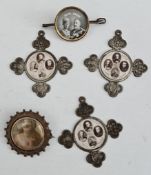 Antique Jewellery Includes Swivel Brooch & Commemorative Medallions