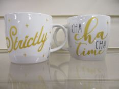 100Pcs Brand Strictly Cha Cha Licensed Mugs - New And Sealed - Rrp £7.99 Each -