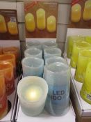 8Pcs Colour As Pictured Led Candle With 2 X Led Settings , Flicker Function Made