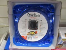 100Pcs - Caterplate Set Colour As Pictured Includes Plate , Knife , Fork , Spoon
