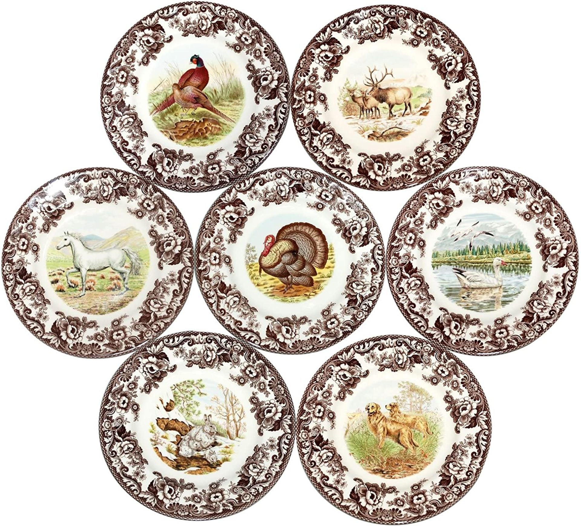 Portmeirion Collections 20cm Woodland Plates x 20