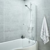 Bathstore Liberty 'P' Shower Baths With Dedicated 'Rise & Fall' Curved Glass Screen And Leg Set x 25