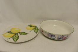 Emily Bond Lemons Platter & Anthropologie Bowl (K15)