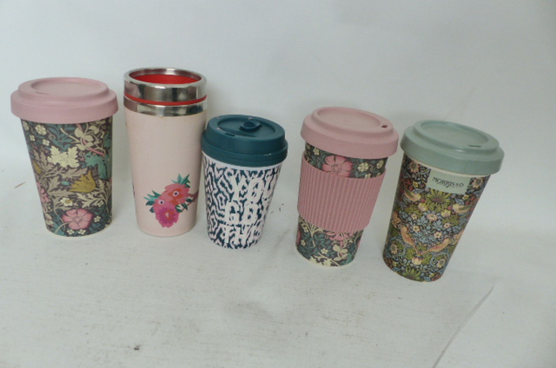 5 Travel Mugs to include Morris & Co (R4)