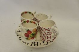 4 Emma Bridgewater Mugs & Plate (K6)