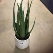 Peony Artificial Aloe Plant in Marble Pot (C16)