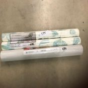 3 Rolls of Wallpaper to Include Evergreen (C15)