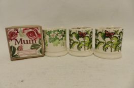 4 Emma Bridgewater 1/2 Pint Mugs (K11)