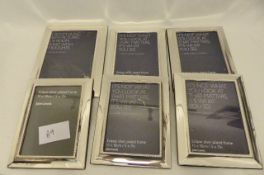 6 x John Lewis Eclipse Silver Plated Picture Frames (A9)