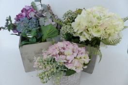 3 Peony Floral Hydrangea Arrangements (H7)