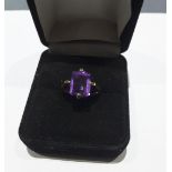 9Ct Gold Amethyst Ring