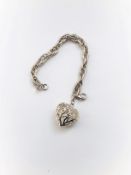 Silver Heart Charm Bracelet