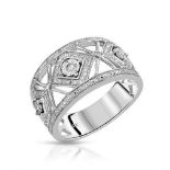 10Ct White Gold & Diamond Band Ring