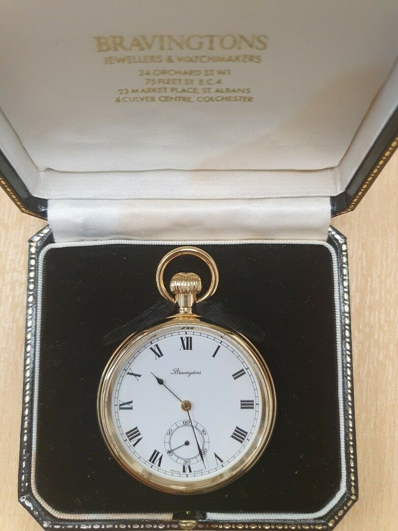 Rare Vintage Bravington's Military Style Swiss Pocket Watch